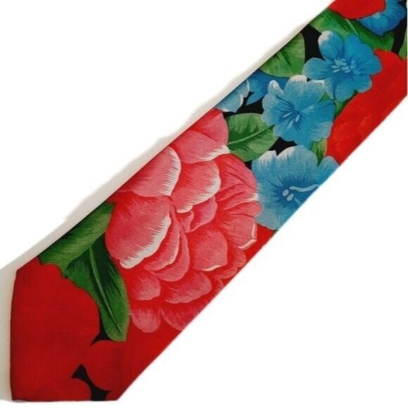 LOUIS FOUNTTAIN | Italy 100% Silk Floral Men's Necktie Vintage - Picture 6 of 9